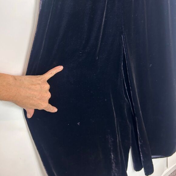 Eileen Fisher Jumpsuit Womens XXS Nocturne Velvet Cropped Wide Leg Sleeveless - Picture 15 of 16